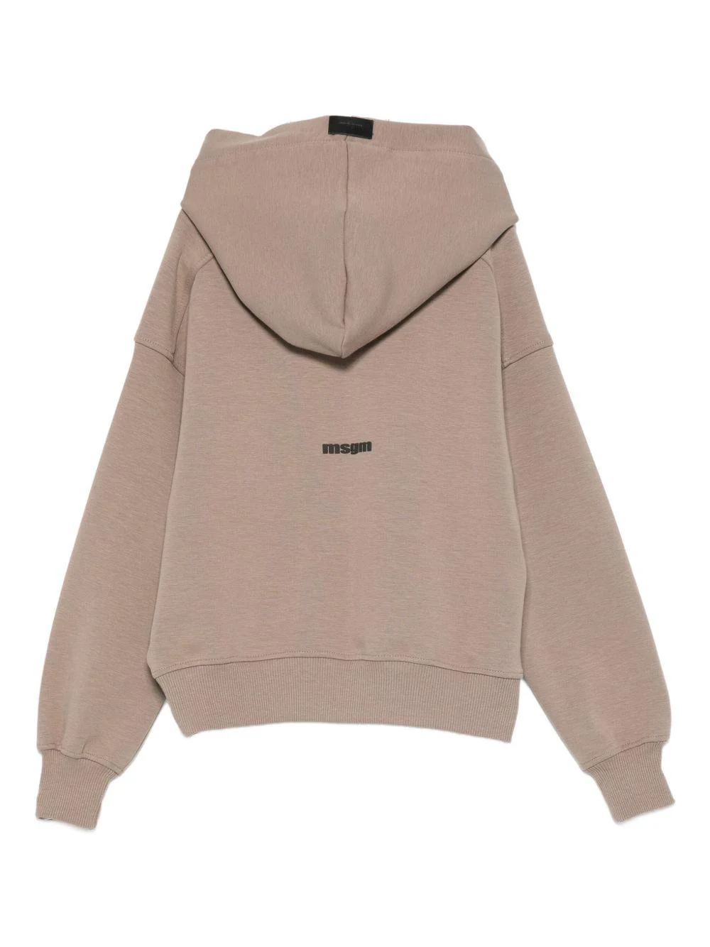 Felpa per bambini MSGM Kids beige con stampa del logo - Image 2