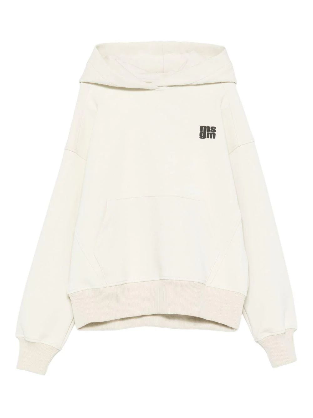Felpa per bambini MSGM Kids bianca con stampa del logo