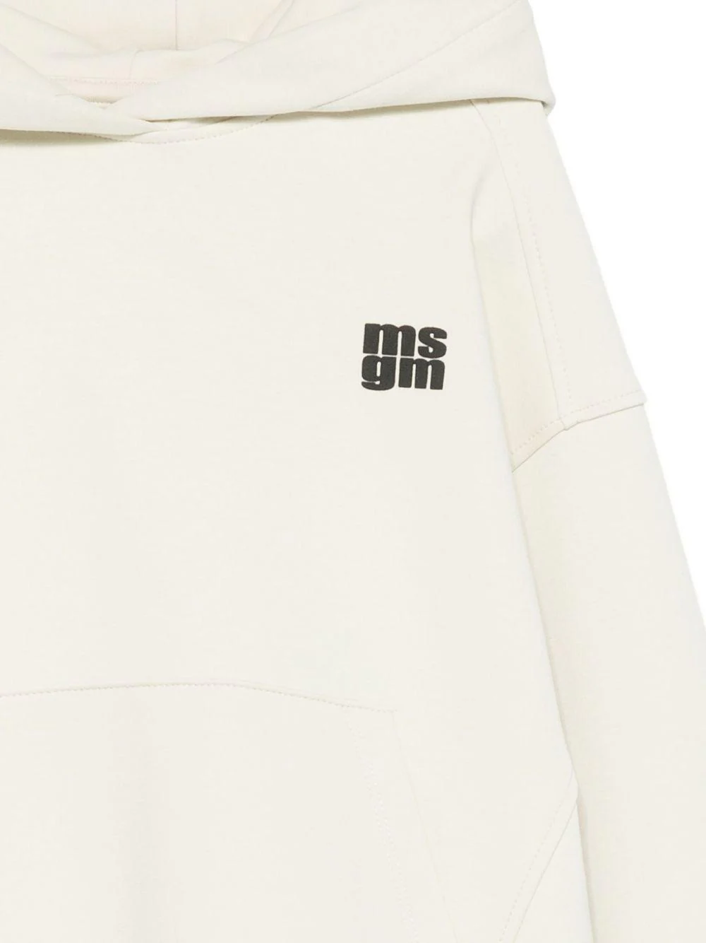 Felpa per bambini MSGM Kids bianca con stampa del logo - Image 3