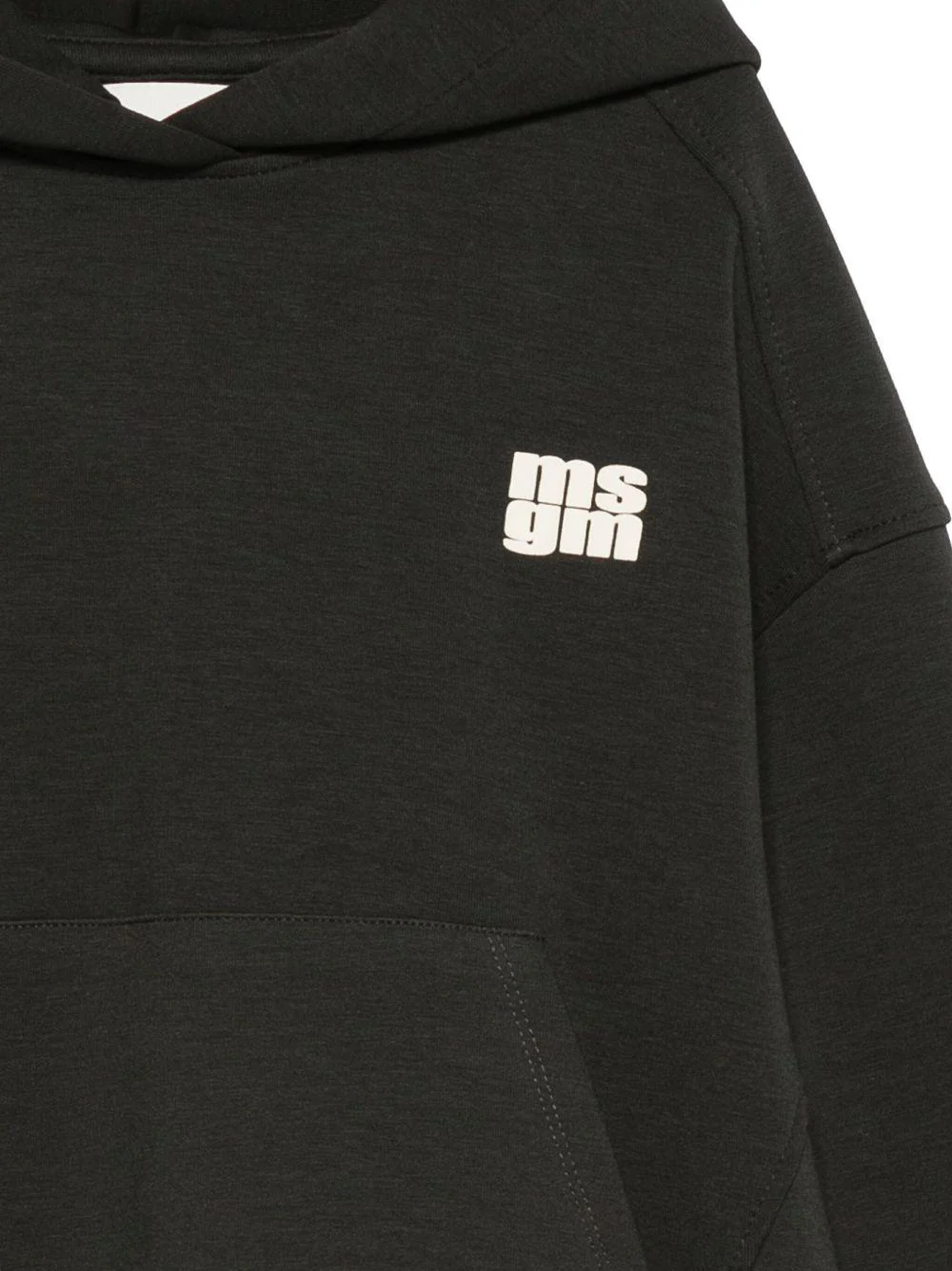 Felpa per bambini MSGM Kids nera con stampa del logo - Image 2
