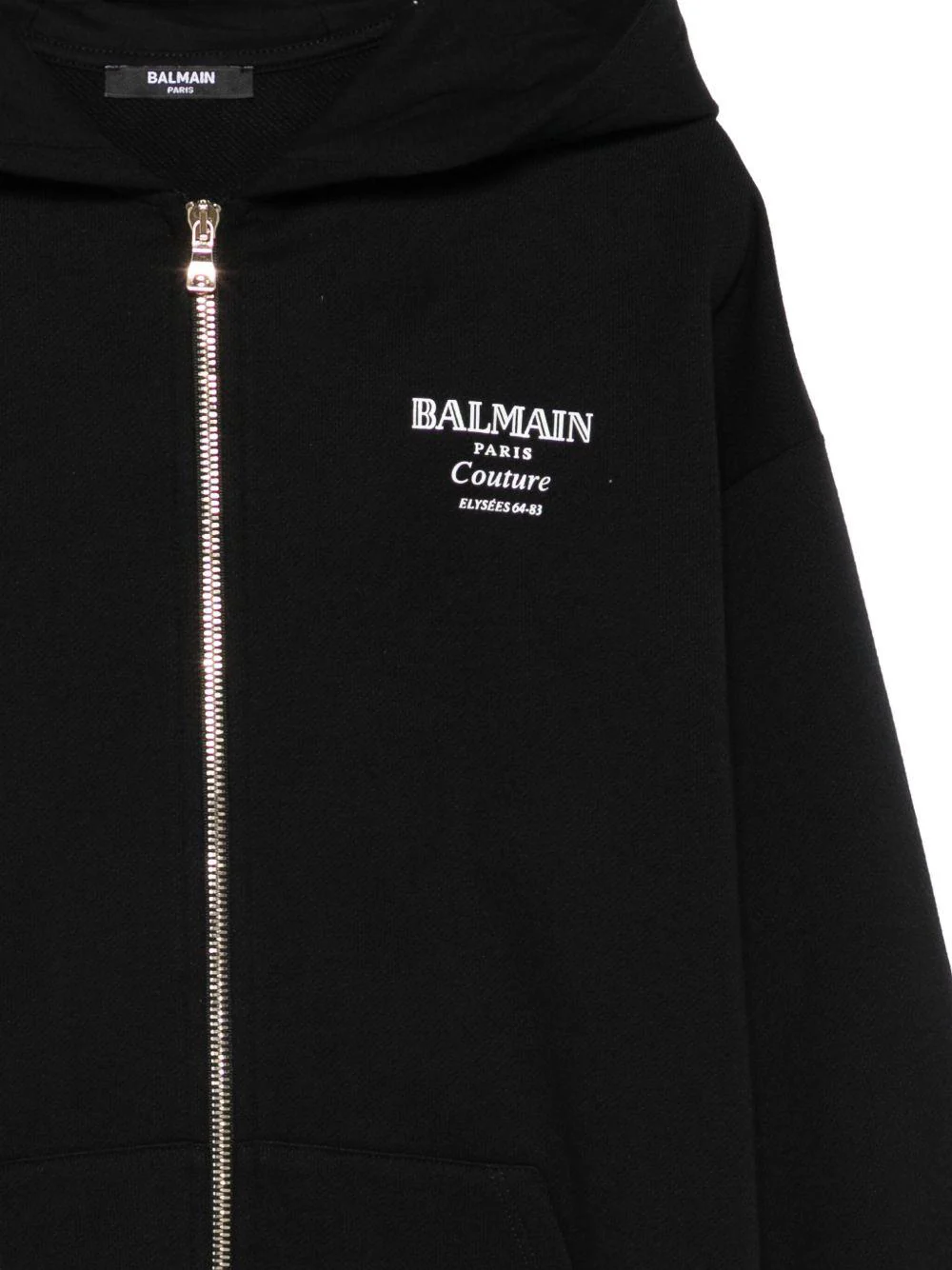 Felpa per bambino Balmain Kids nera con chiusura con zip - Image 3