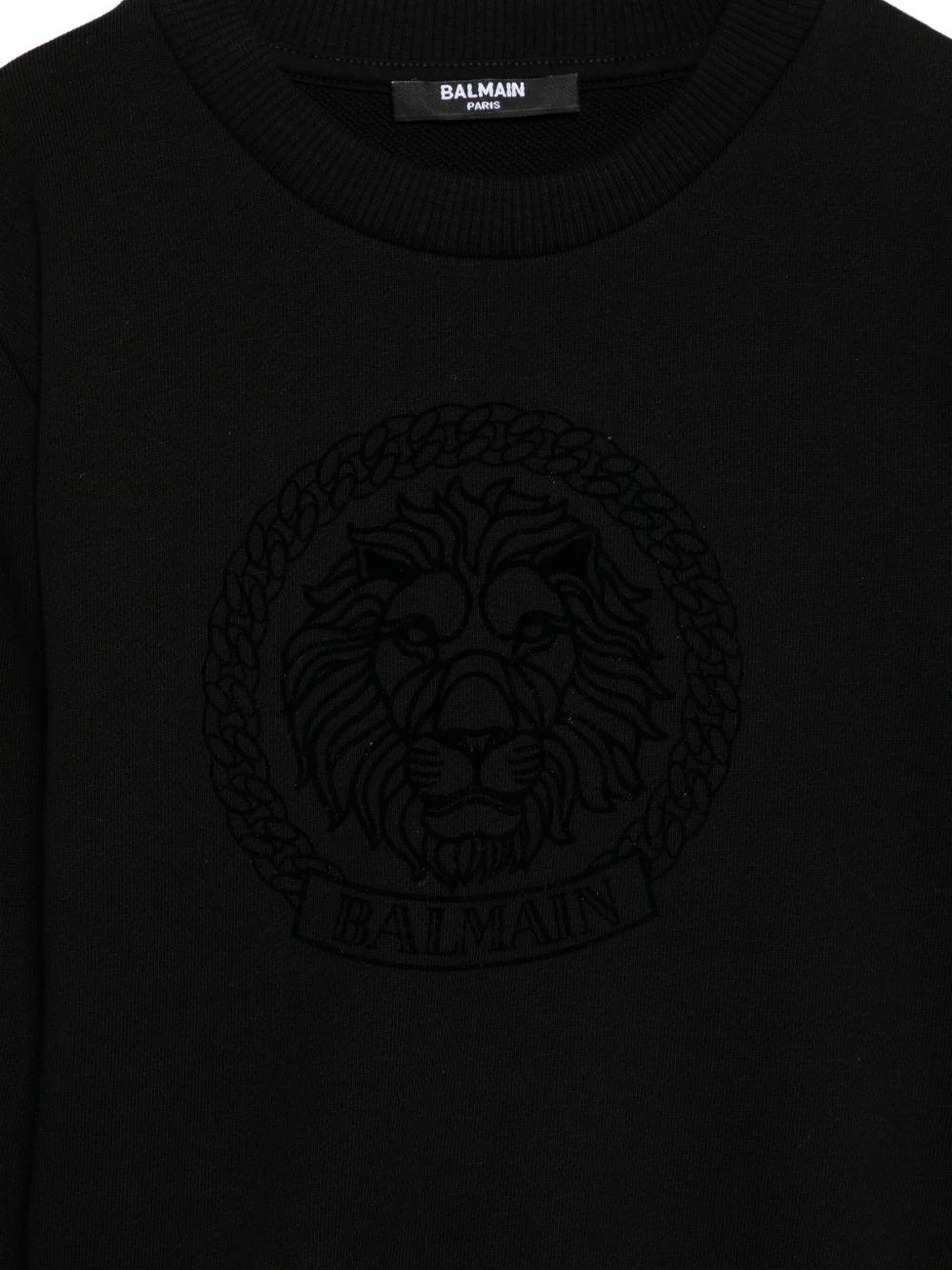 Felpa per bambino Balmain Kids nero con testa di leone - Image 2
