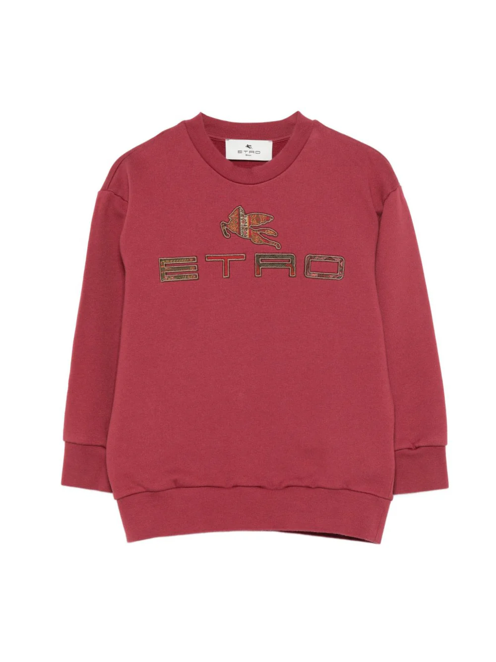 Felpa per bambino ETRO KIDS rossa con logo ricamato