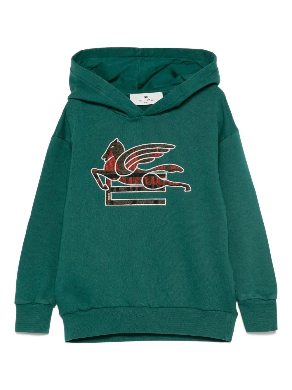 Felpa per bambino Etro Kids verde con dettaglio Pegaso
