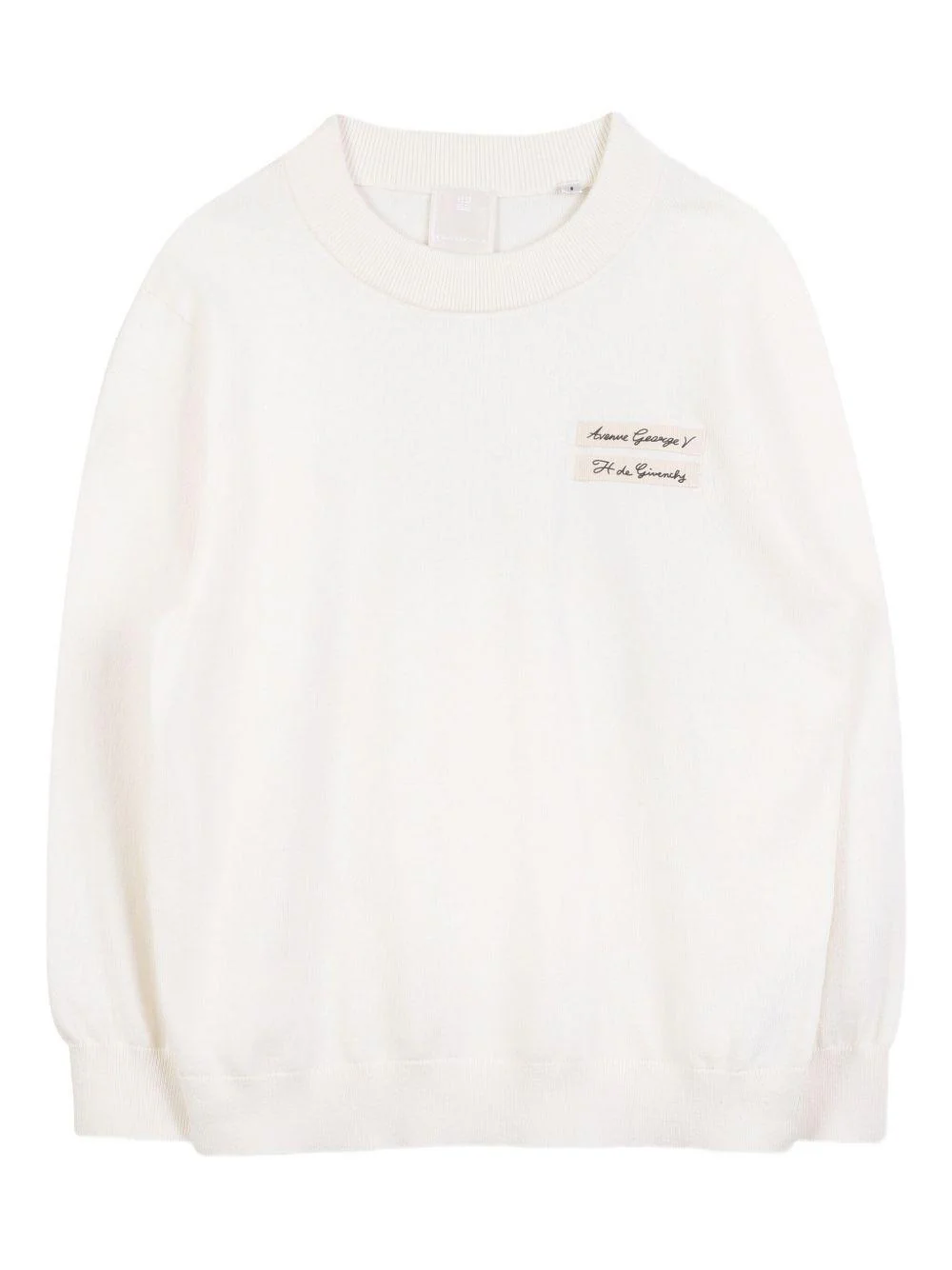 Felpa per bambino Givenchy Kids bianca con logo ricamato