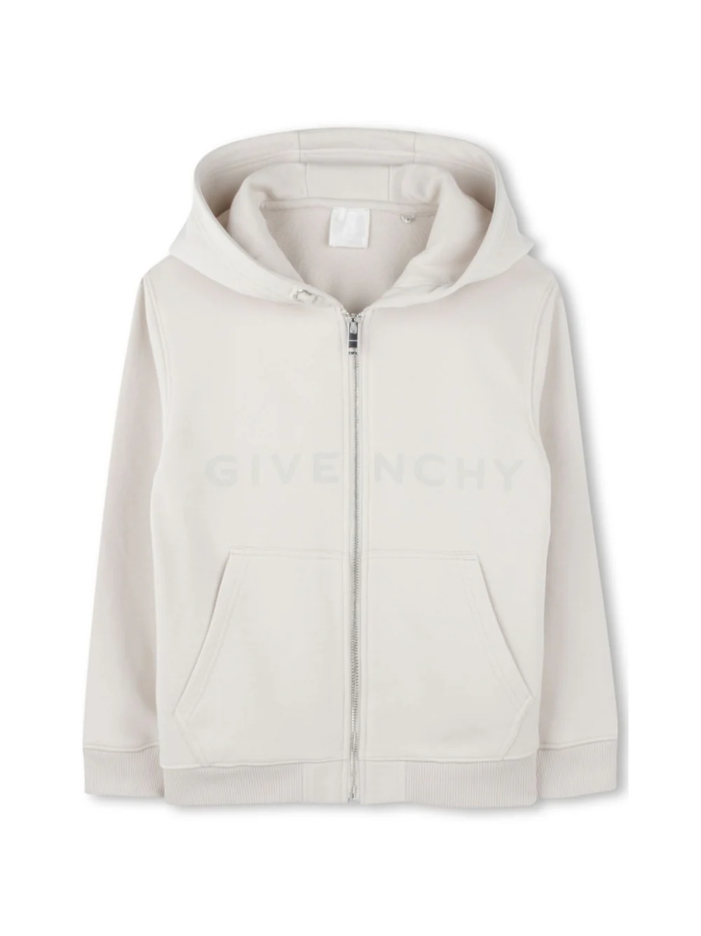 Felpa per bambino Givenchy Kids bianco con cappuccio e chiusura zip