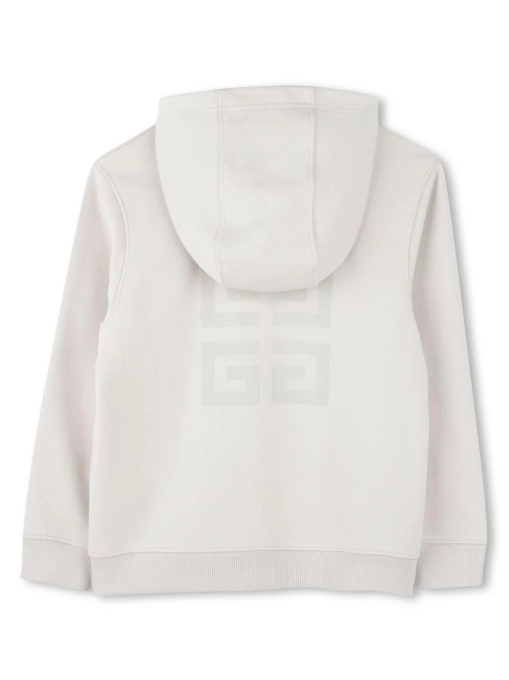 Felpa per bambino Givenchy Kids bianco con cappuccio e chiusura zip - Image 2