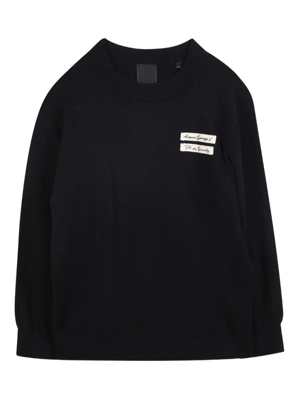 Felpa per bambino Givenchy Kids nera con applicazione con ricamo