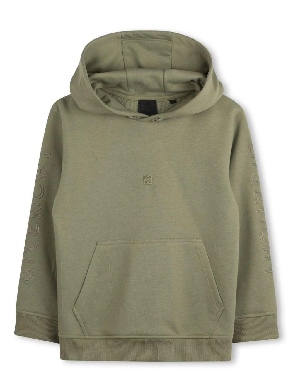 Felpa per bambino Givenchy Kids verde con cappuccio e motivo 4G
