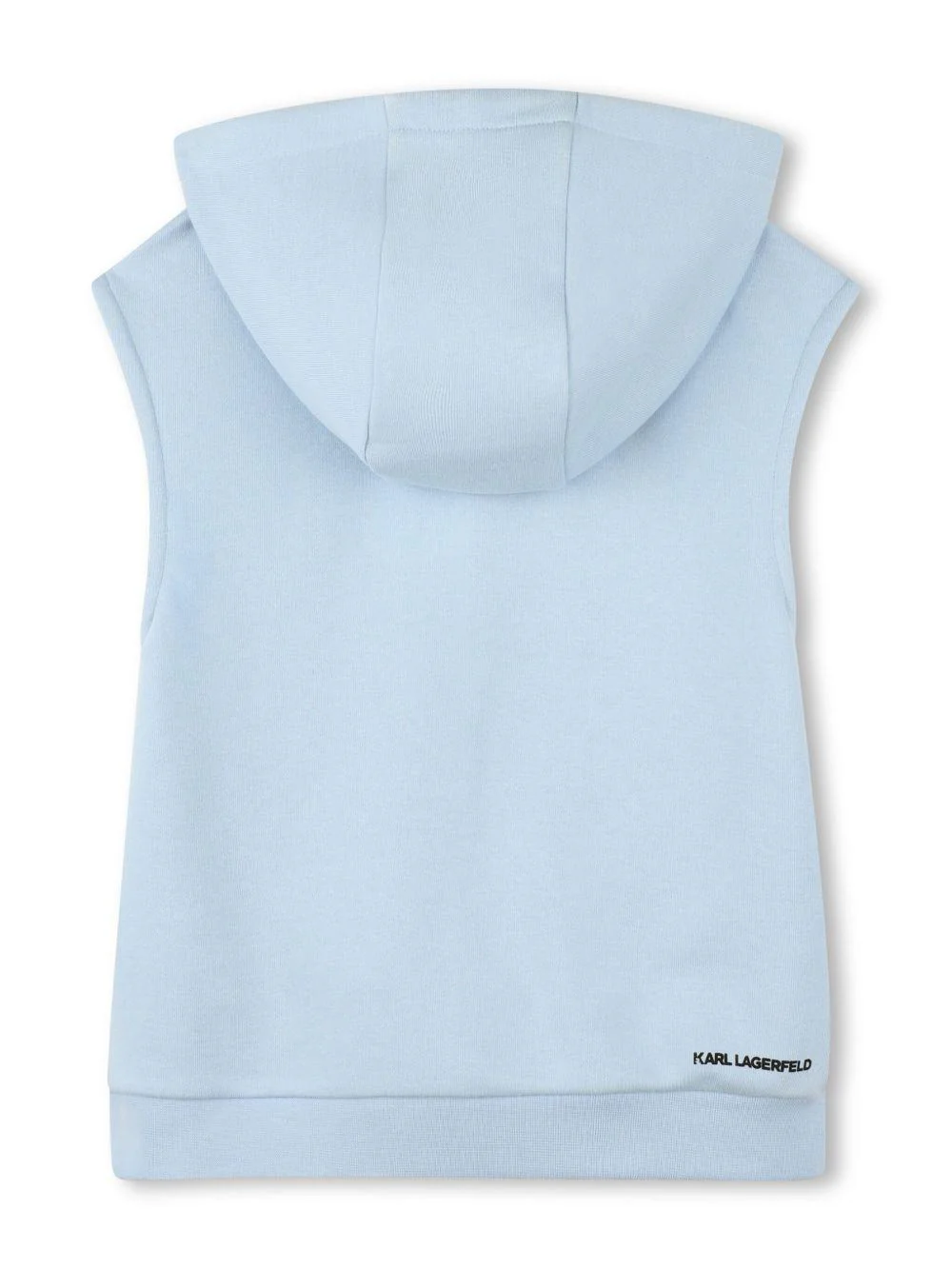Felpa per bambino Karl Lagerfeld Kids azzurro con stampa con logo sul petto - Image 2