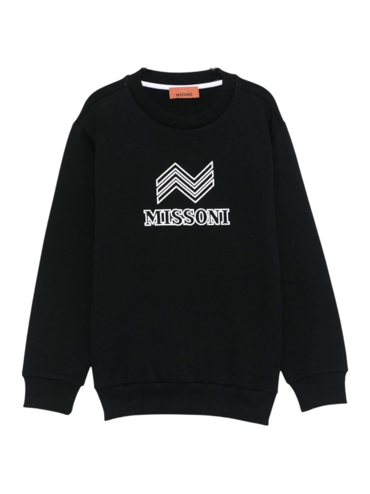 Felpa per bambino Missoni Kids nero con logo ricamato