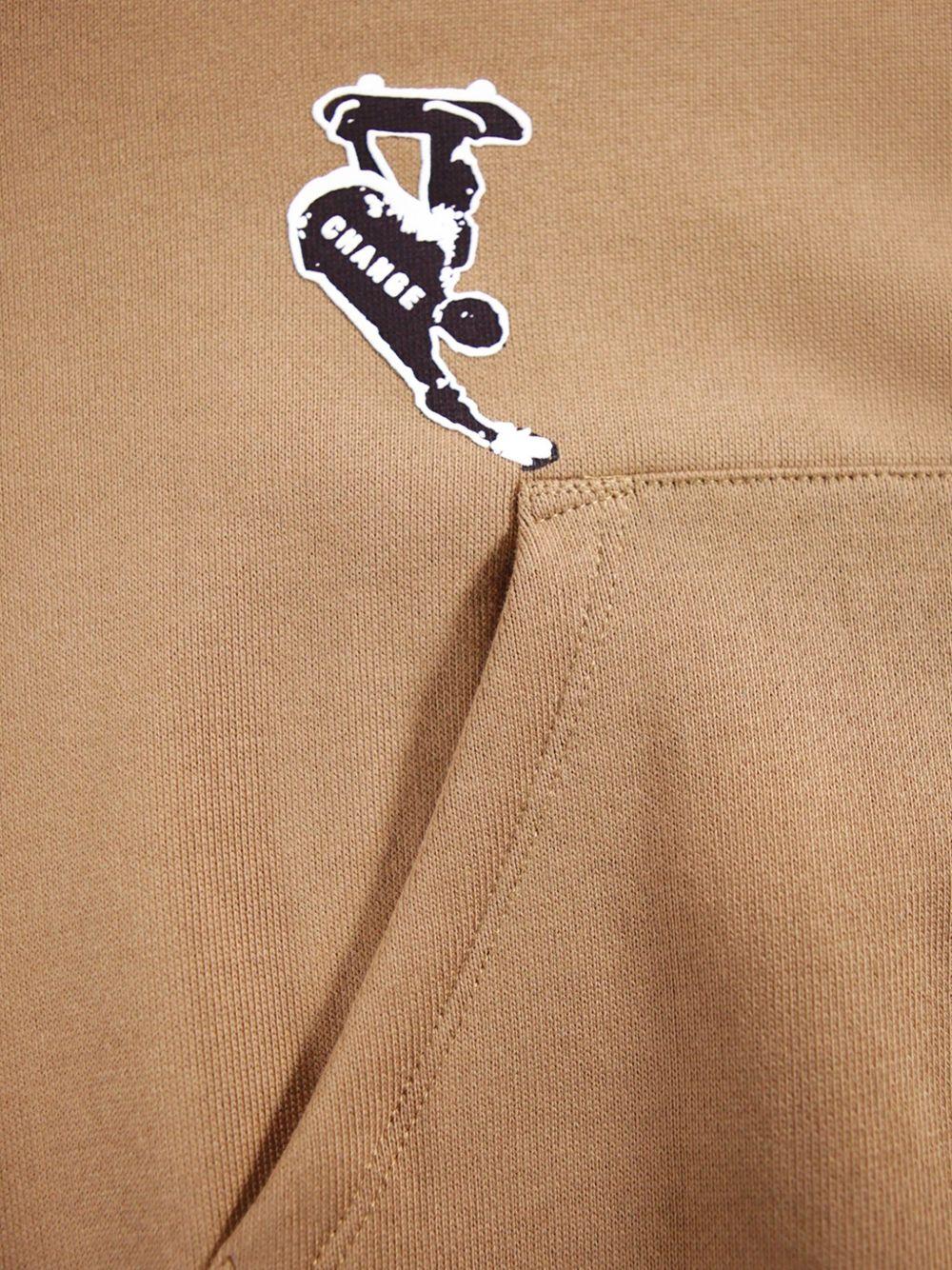 Felpa per bambino Molo marrone con stampa e cappuccio - Image 3