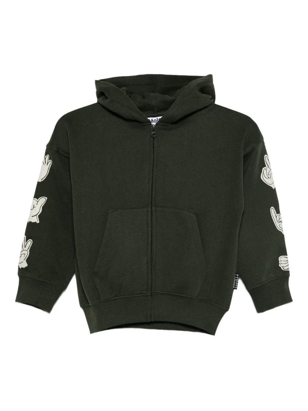 Felpa per bambino Molo verde con cappuccio