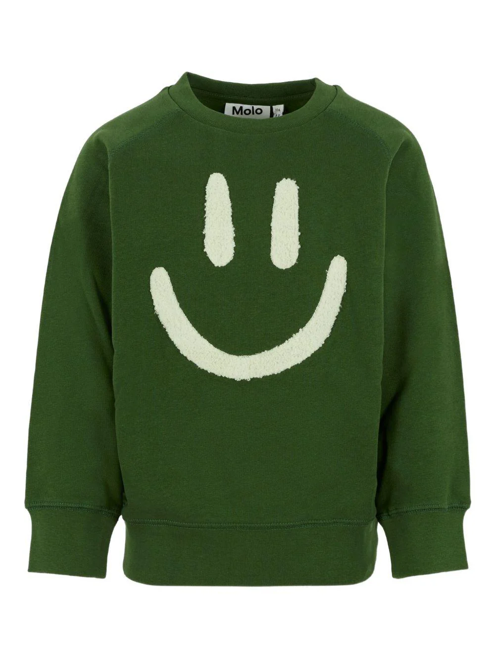 Felpa per bambino Molo verde con stampa smiley