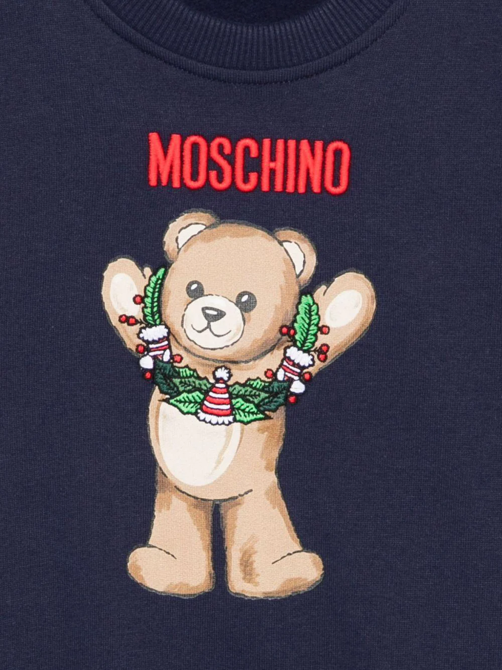 Felpa per bambino Moschino Kids blu con stampa grafica - Image 3