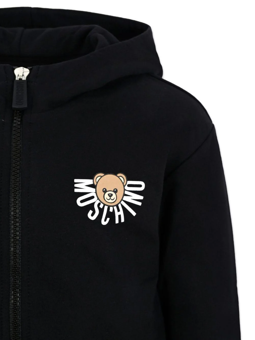 Felpa per bambino Moschino Kids nero con stampa Teddy Bear - Image 3