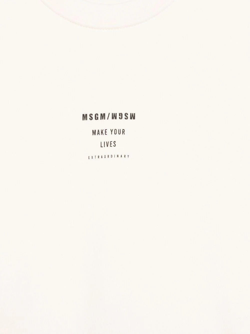 Felpa per bambino MSGM Kids bianco con stampa logo sul davanti - Image 2