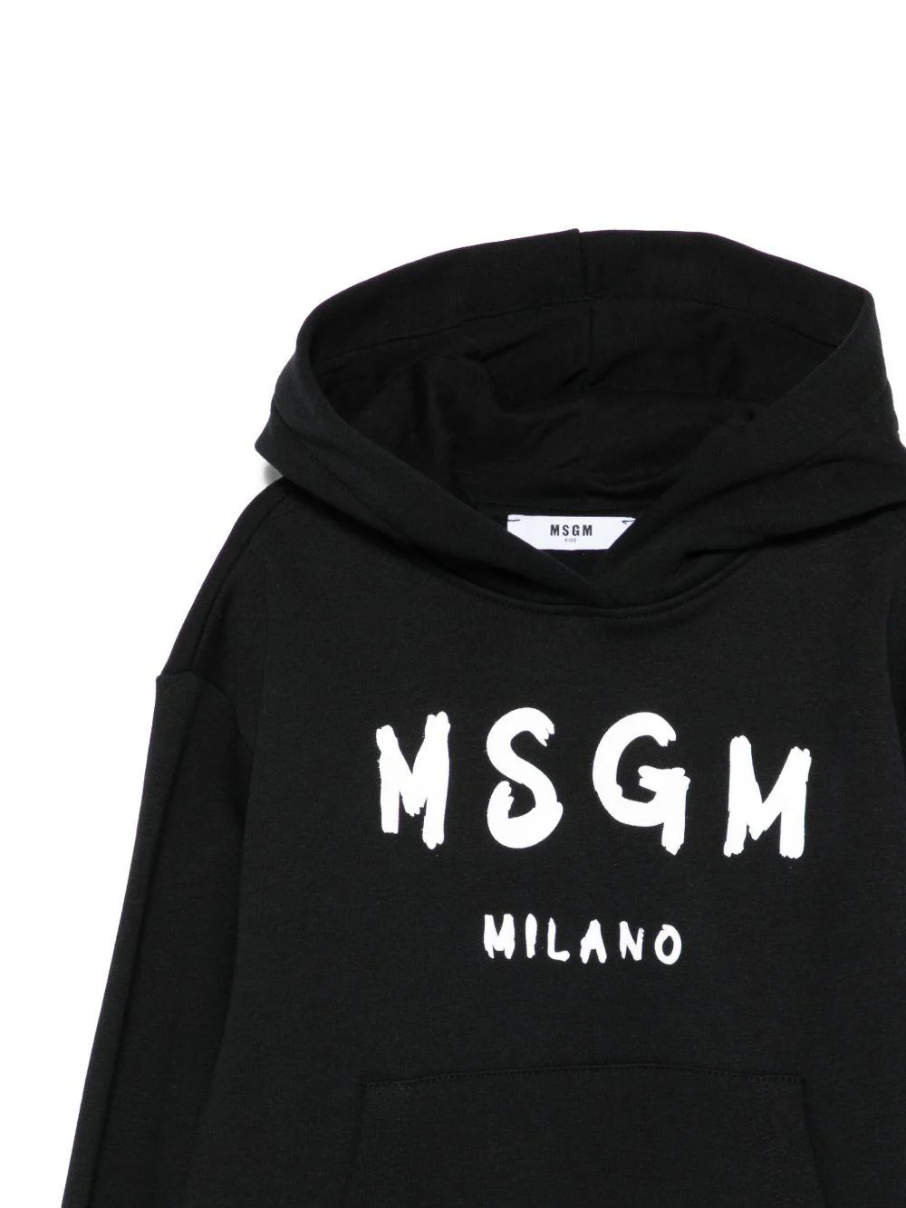 Felpa per bambino MSGM Kids nera con cappuccio - Image 3