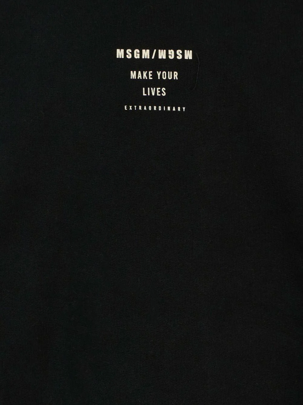 Felpa per bambino MSGM Kids nero con stampa logo - Image 3