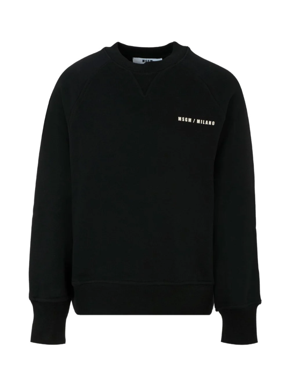 Felpa per bambino MSGM Kids nero con stampa logo
