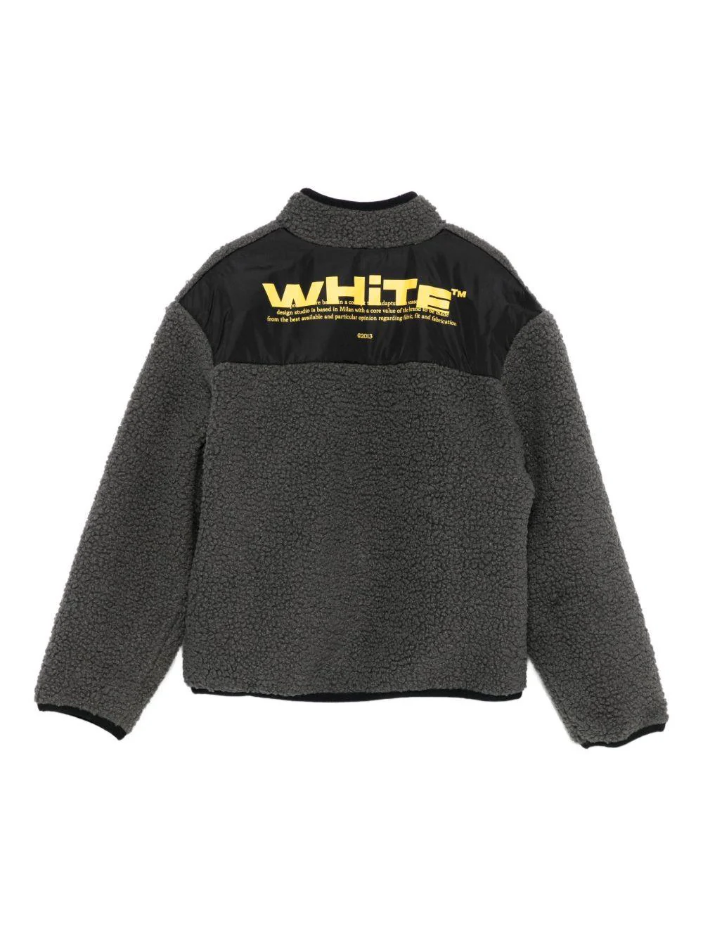 Felpa per bambino Off-White Kids grigia con dettaglio logo - Image 2
