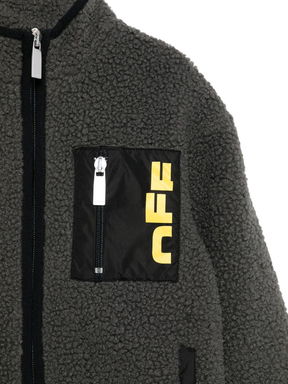 Felpa per bambino Off-White Kids grigia con dettaglio logo - Image 3