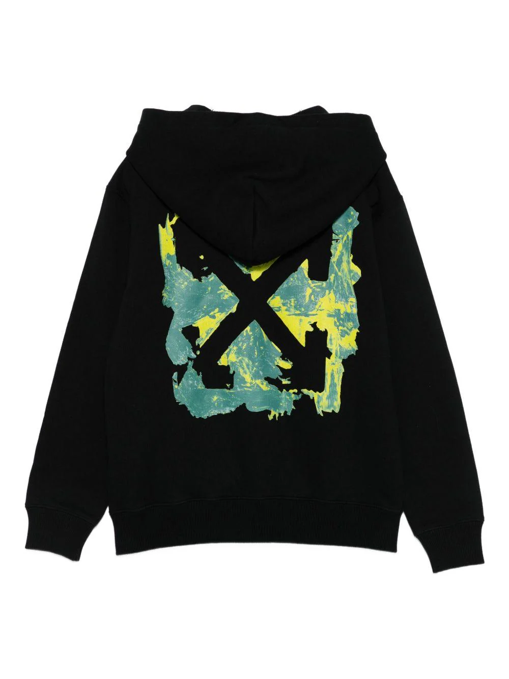Felpa per bambino Off-White Kids nera con grafica frontale - Image 2