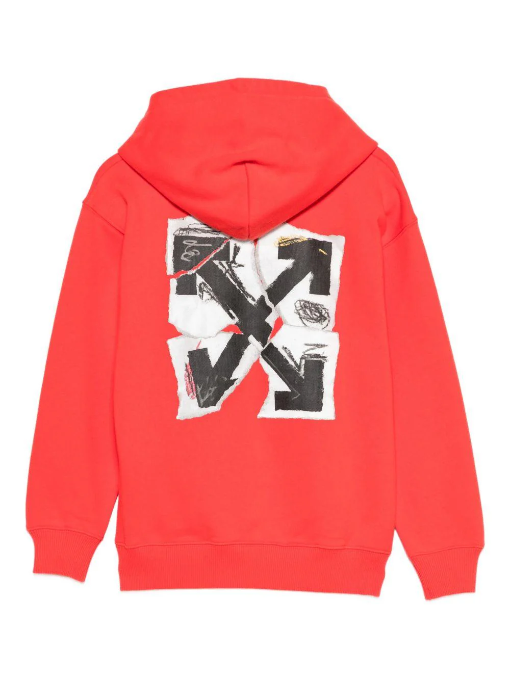 Felpa per bambino Off-White Kids rossa con stampa grafica - Image 2