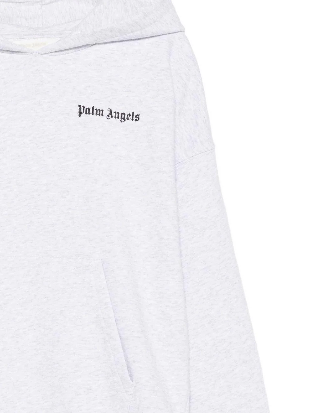 Felpa per bambino Palm Angels Kids grigia con cappuccio e stampa con logo - Image 2
