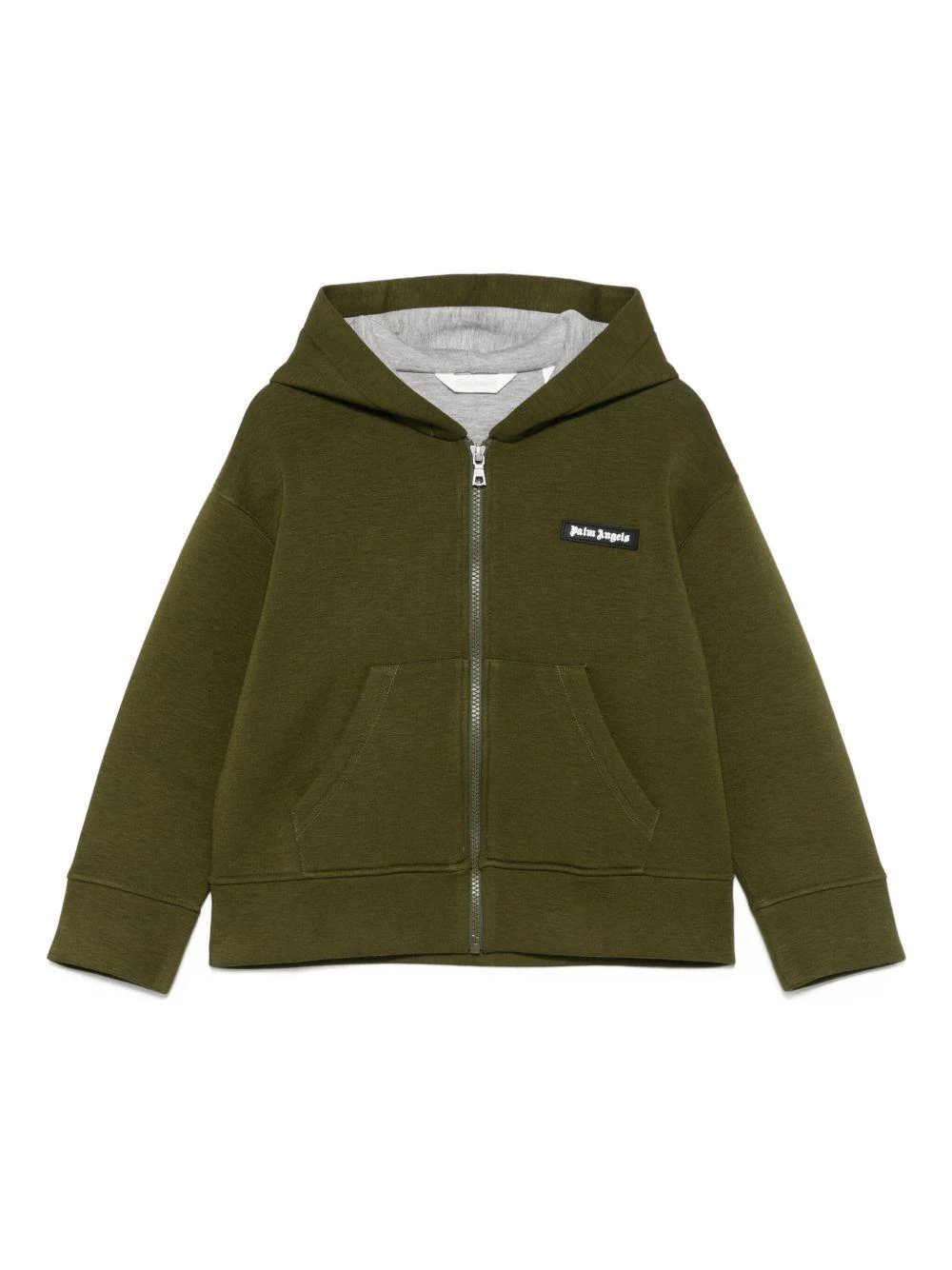 Felpa per bambino Palm Angels Kids verde con cappuccio