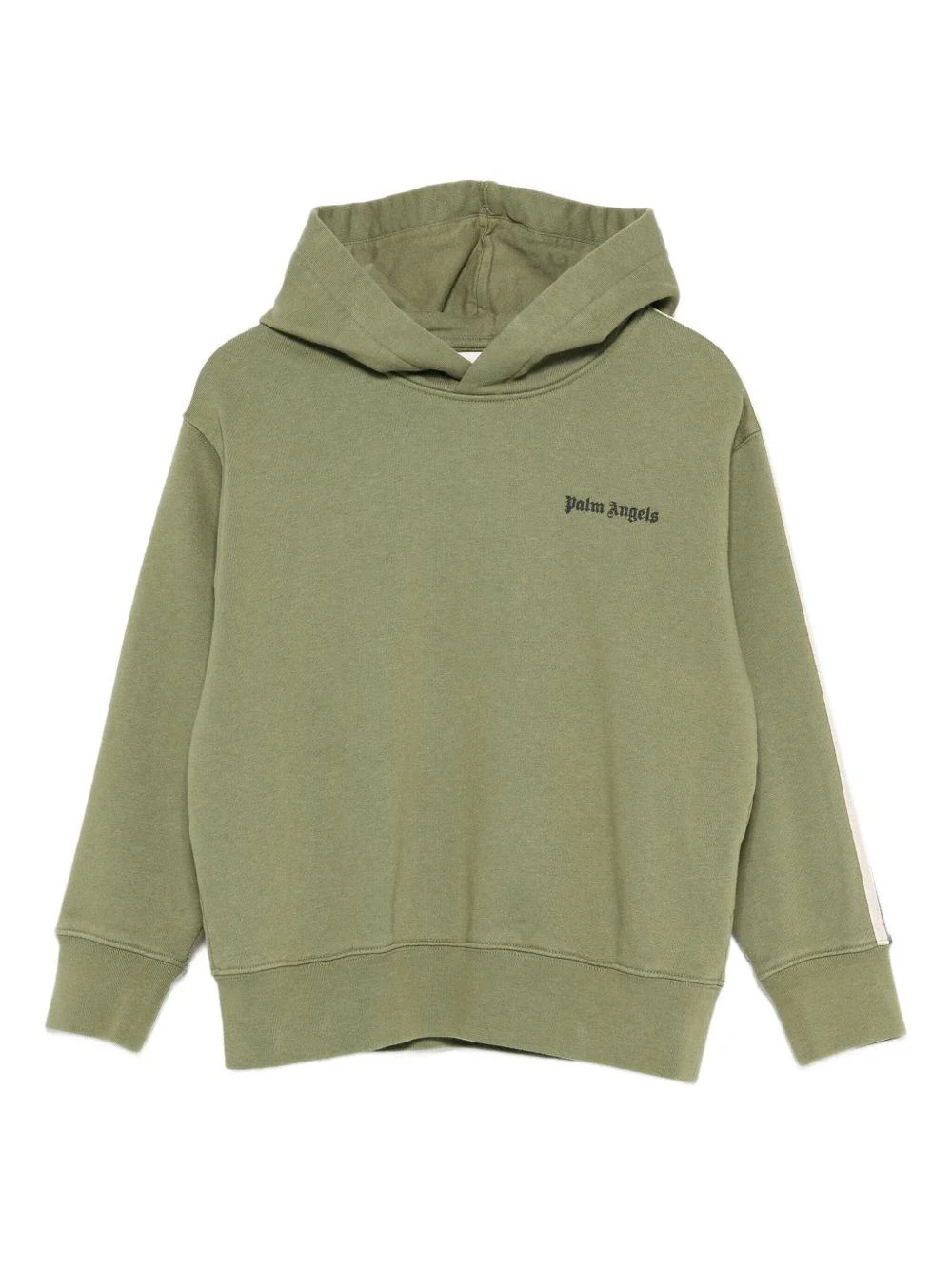 Felpa per bambino Palm Angels Kids verde con dettaglio logo