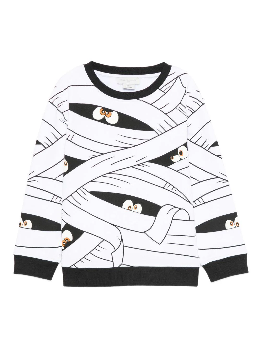 Felpa per bambino Stella McCartey Kids bianca con stampa mummia