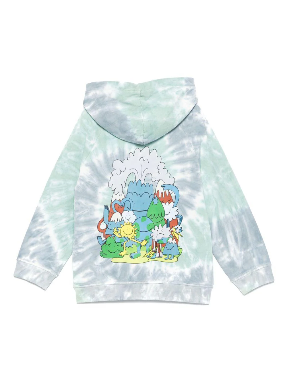 Felpa per bambino Stella McCartney Kids azzurro con stampa psichedelica - Image 3