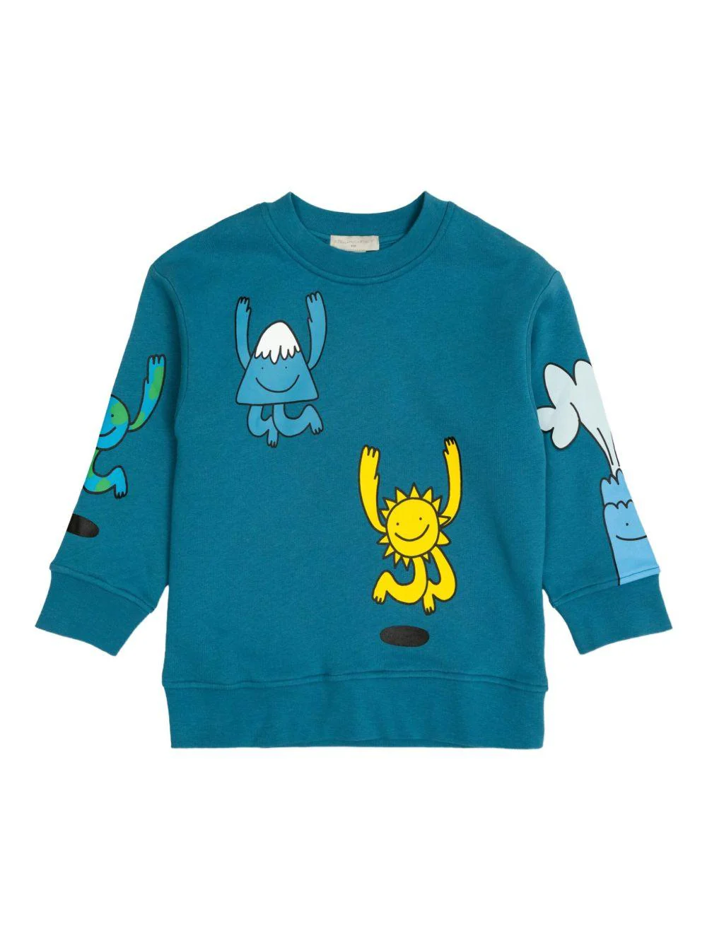 Felpa per bambino Stella McCartney Kids blu con stampa grafica cartoon