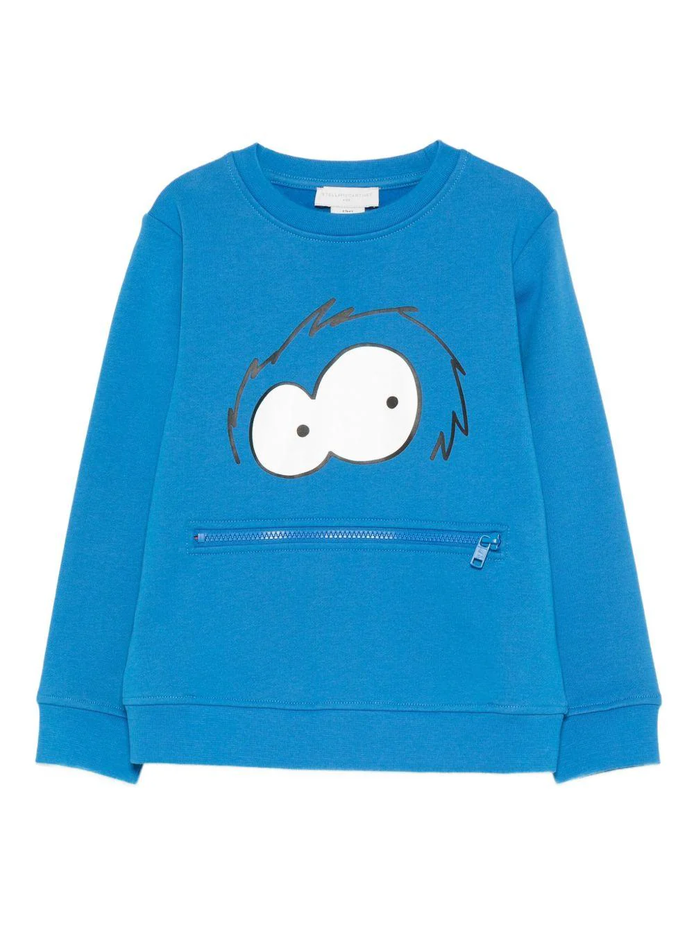 Felpa per bambino Stella McCartney Kids blu con zip sul davanti