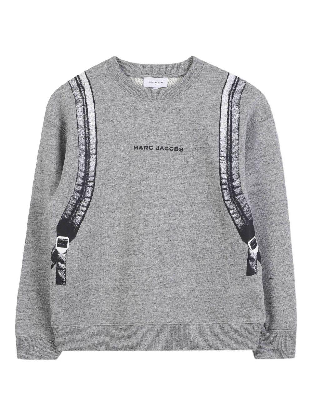Felpa per bambino The Marc Jacobs Kids grigio con stampa grafica