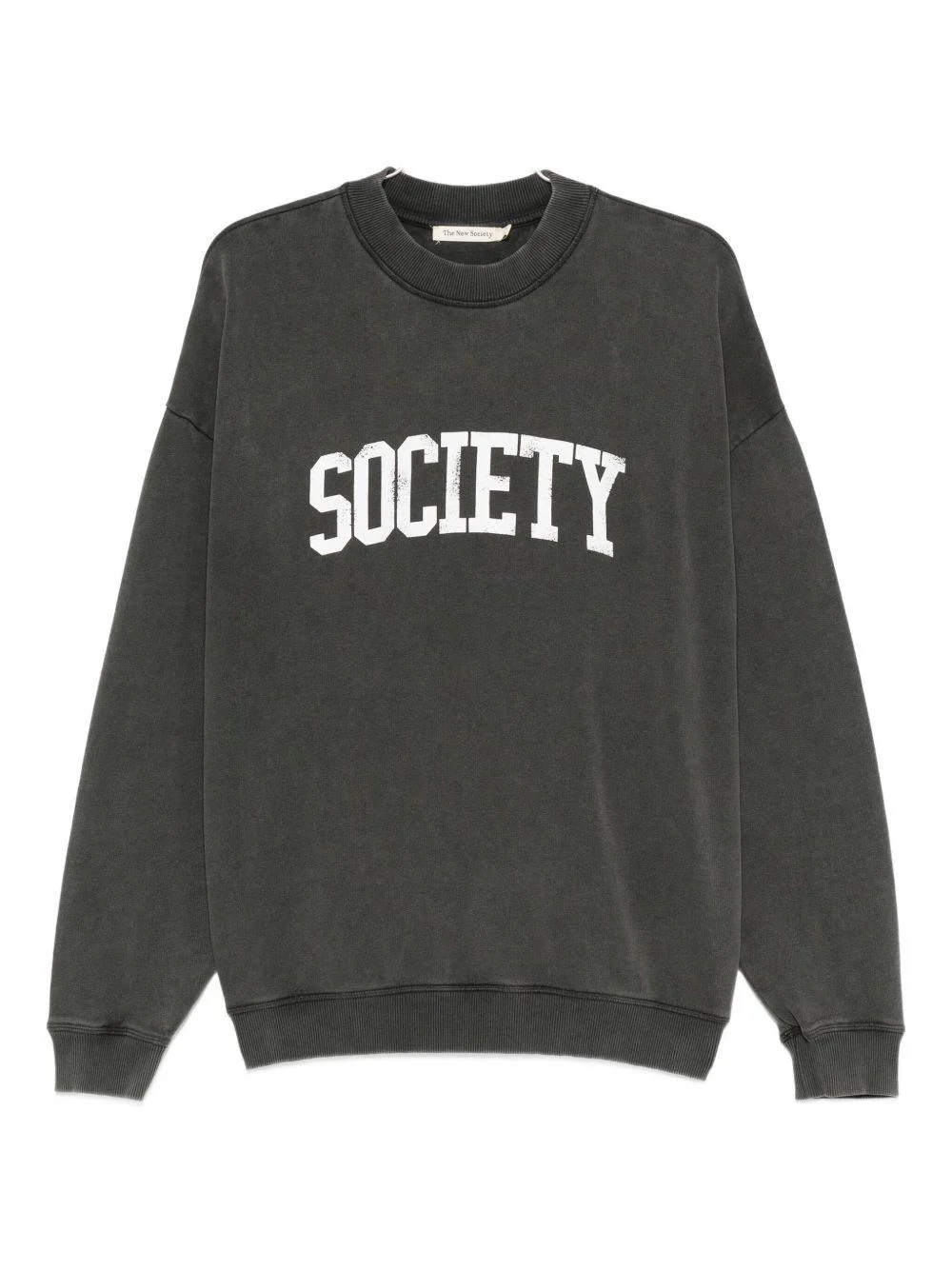 Felpa per donna The New Society grigia con stampa logo sul davanti