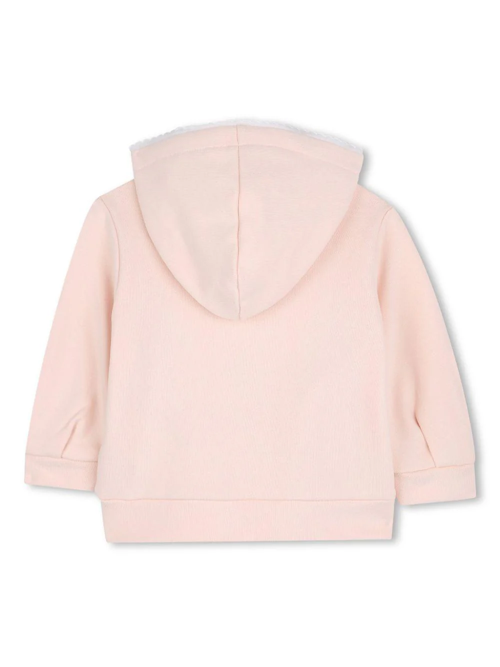 Felpa per neonata Chloé Kids rosa con cappuccio e dettagli in pizzo - Image 2