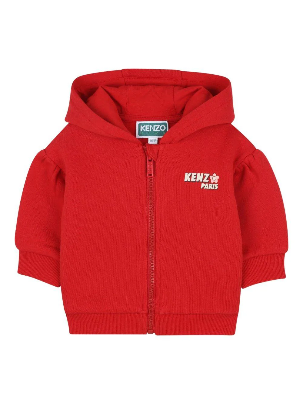 Felpa per neonata Kenzo Kids rossa con stampa con logo