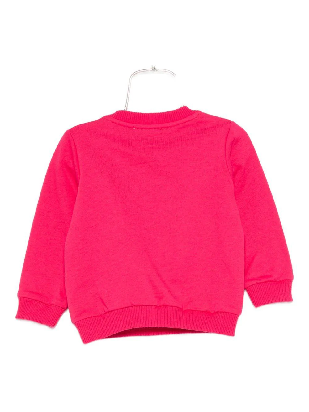 Felpa per neonata Moschino Kids fucsia con stampa Teddy Bear - Image 2