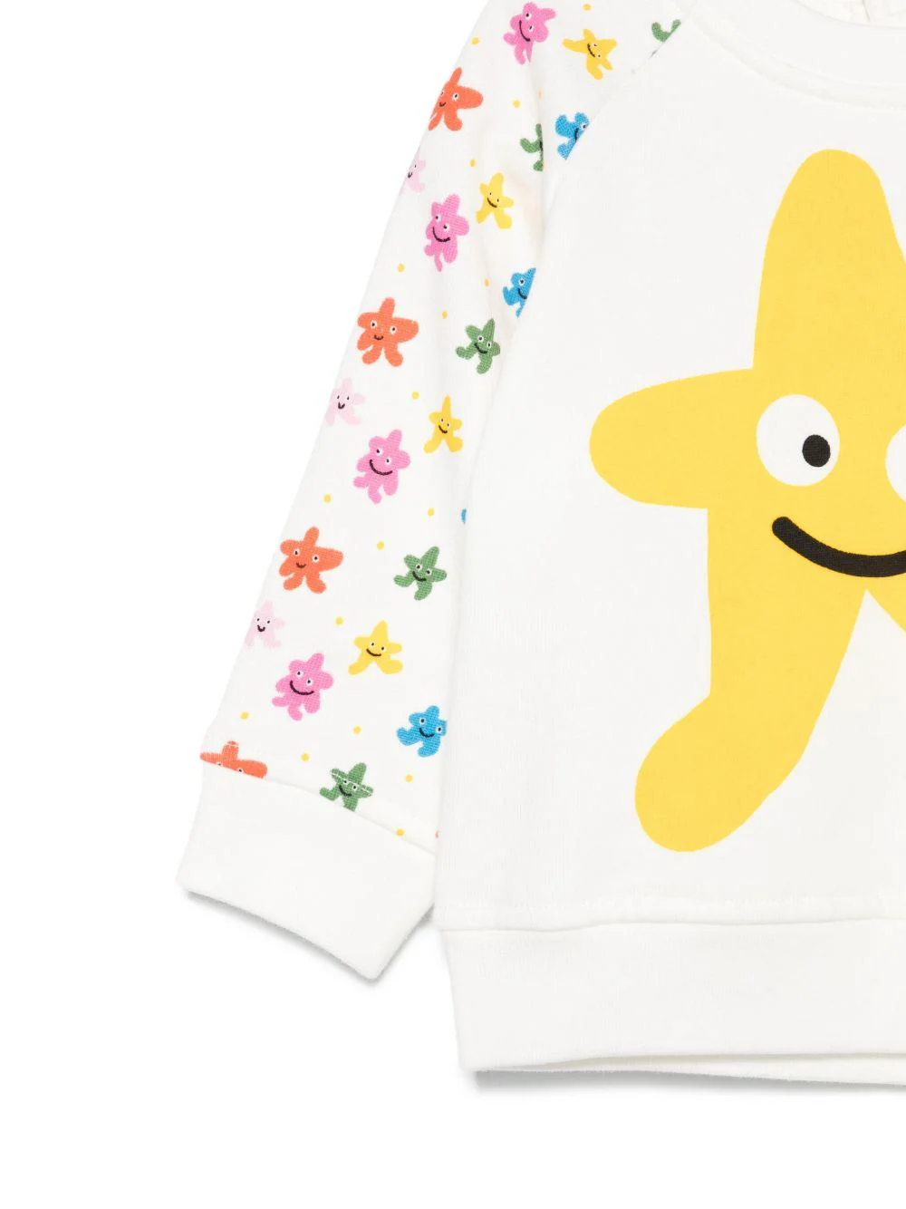 Felpa per neonata Stella McCartney Kids bianco con stampa grafica - Image 3