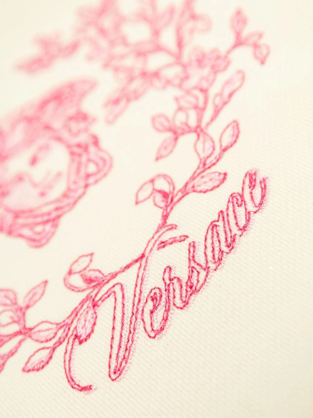 Felpa per neonata Versace Kids beige con stampa Medusa Crest - Image 2