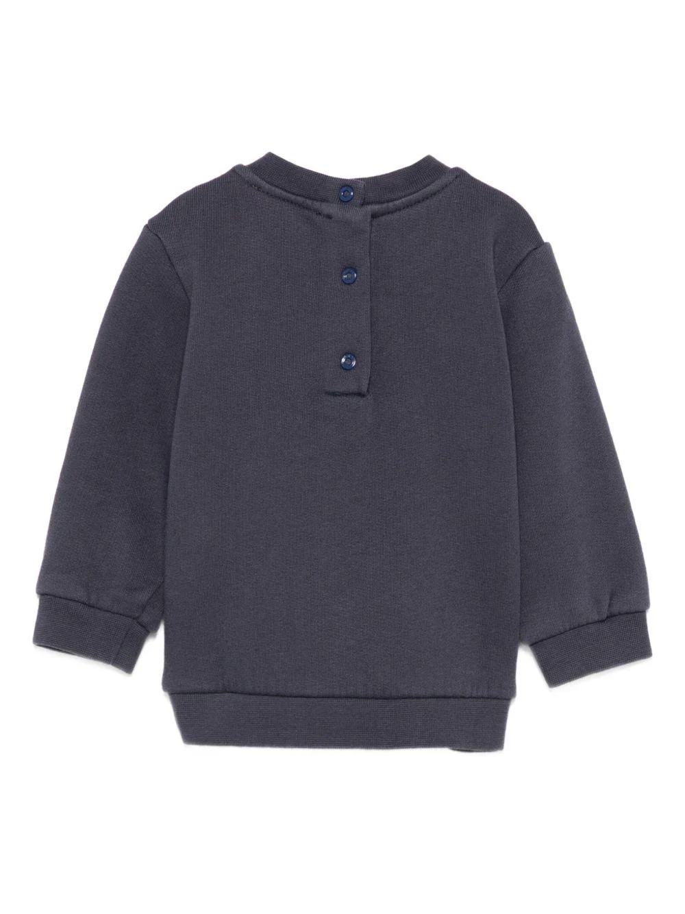 Felpa per neonati Etro Kids blu con ricamo Pegaso e chiusura con bottoni - Image 3
