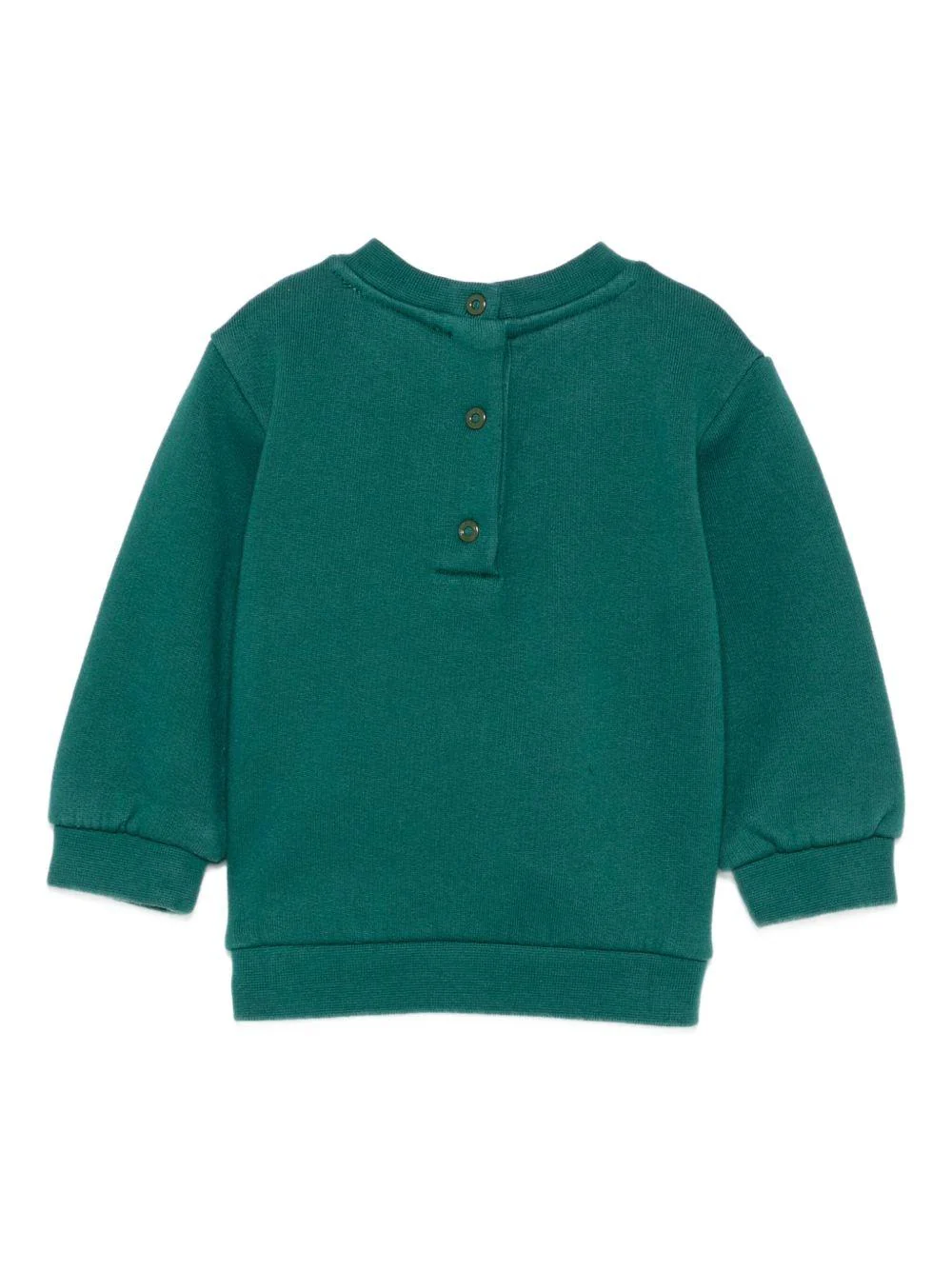 Felpa per neonati Etro Kids verde con ricamo Pegaso e chiusura con bottoni - Image 3