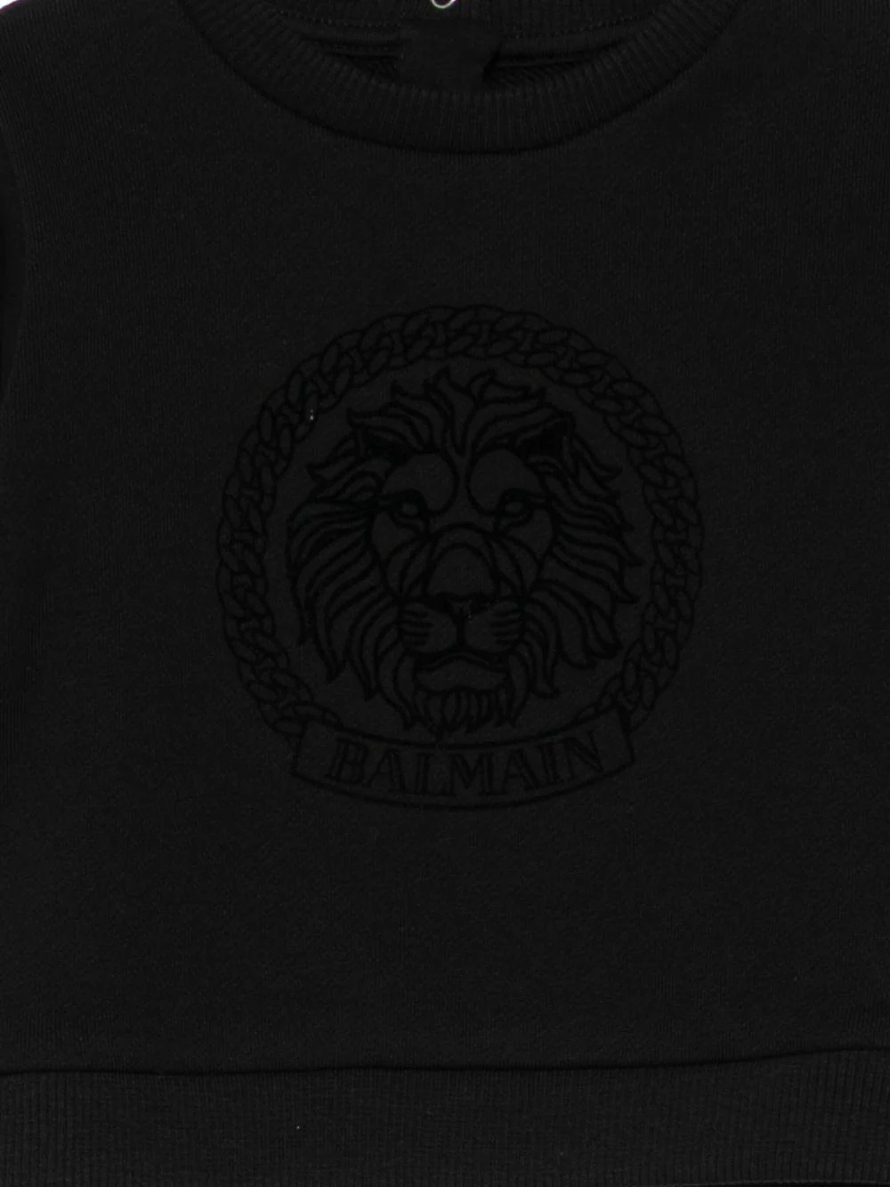 Felpa per neonato Balmain Kids nero con testa di leone - Image 2