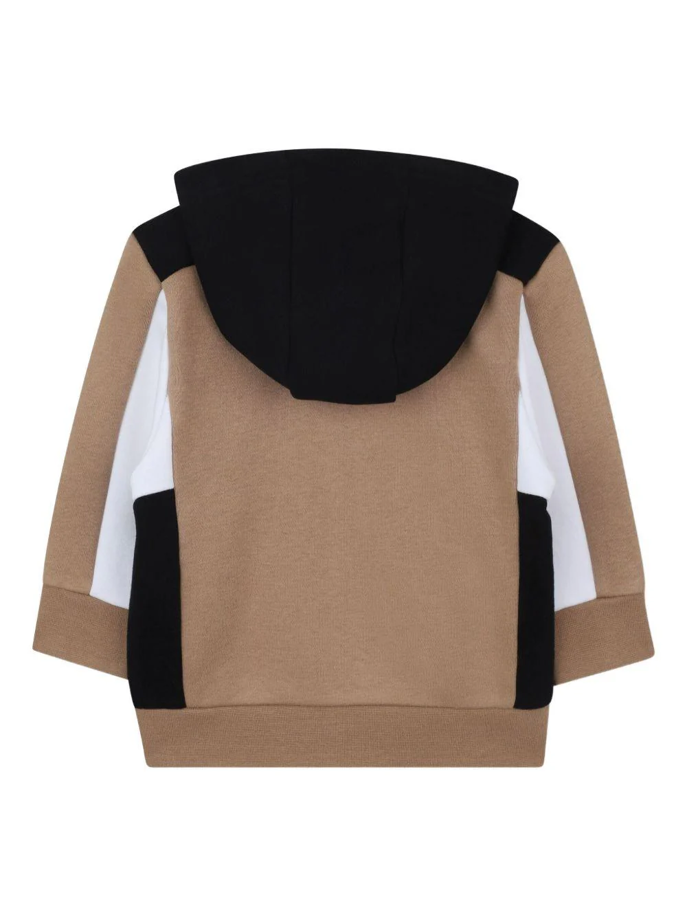 Felpa per neonato BOSS Kids marrone con design color-block - Image 2
