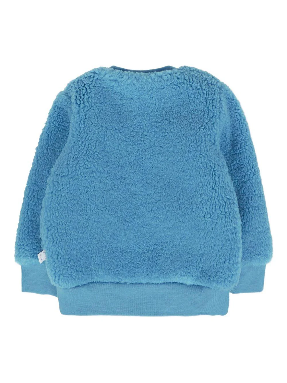Felpa per neonato Stella McCartney Kids blu con texture teddy in pile - Image 2