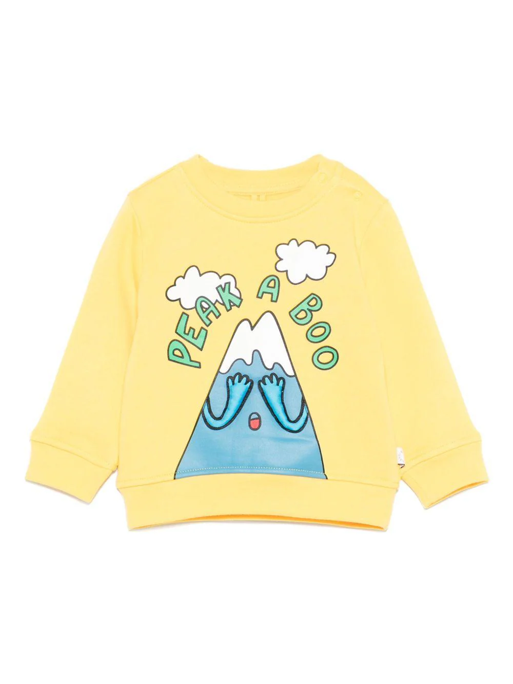 Felpa per neonato Stella McCartney Kids giallo con stampa grafica cartoon