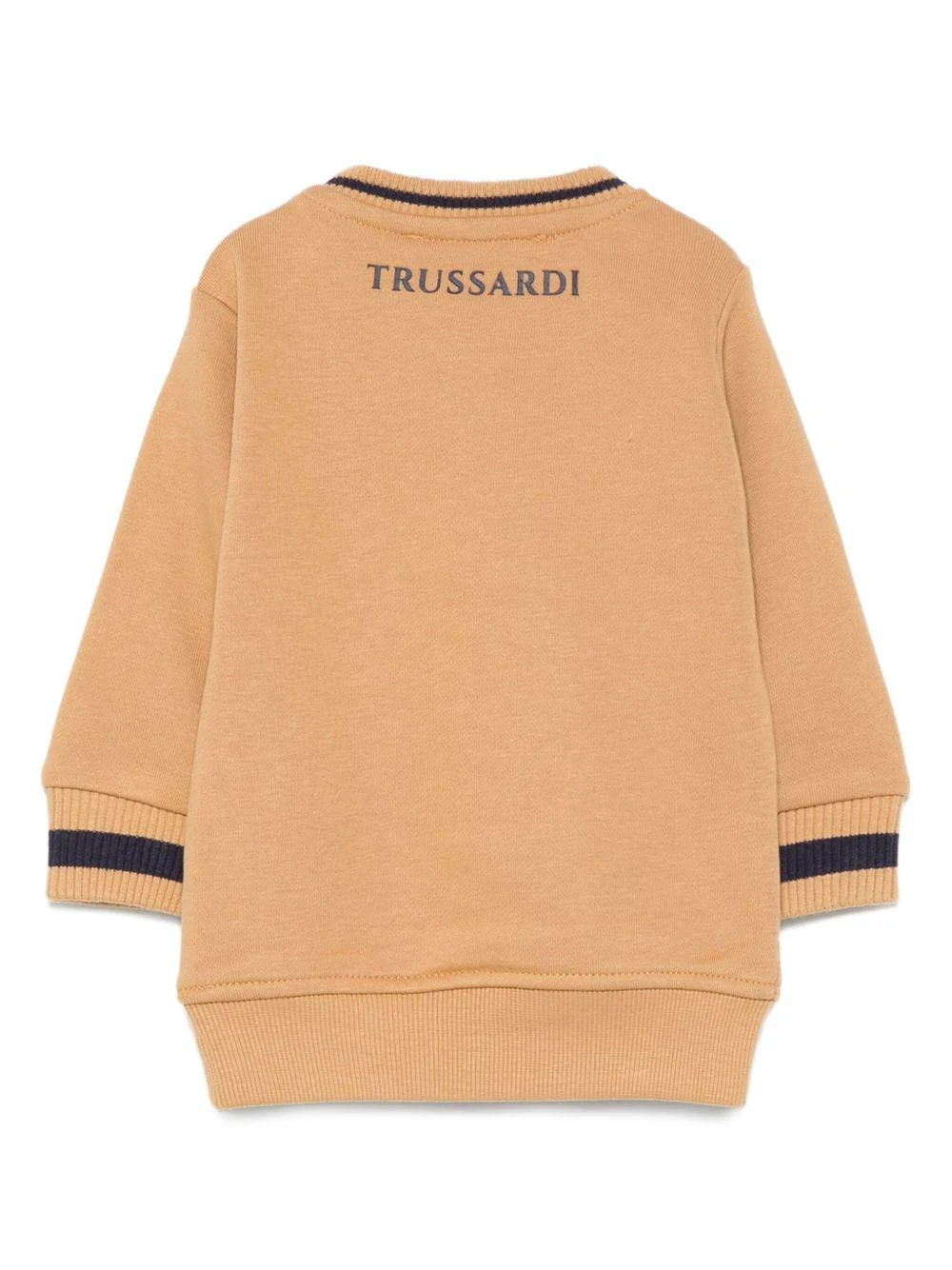 Felpa per neonato Trussardi Junior marrone con bordi a coste - Image 3