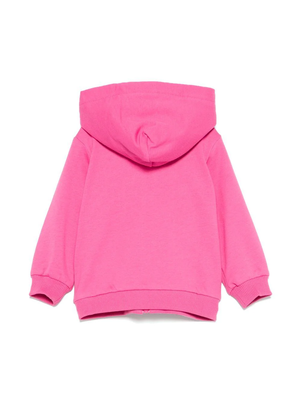 Felpa Teddy Bear con cappuccio per neonata Moschino Kids fucsia con due tasche laterali - Image 2